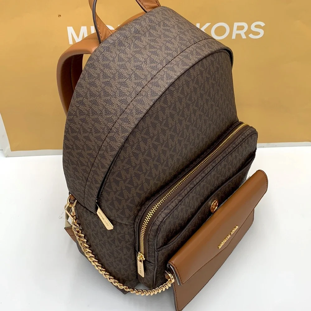 MICHAEL KORS BROWN SIGNATURE COLOR 
Maisie Medium Pebbled Leather 2in-1 BackpacK - Picture 5 of 16